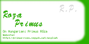 roza primus business card